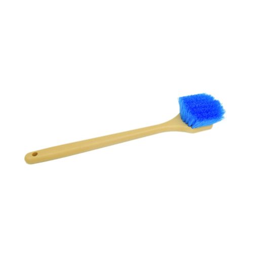 long blue body brush